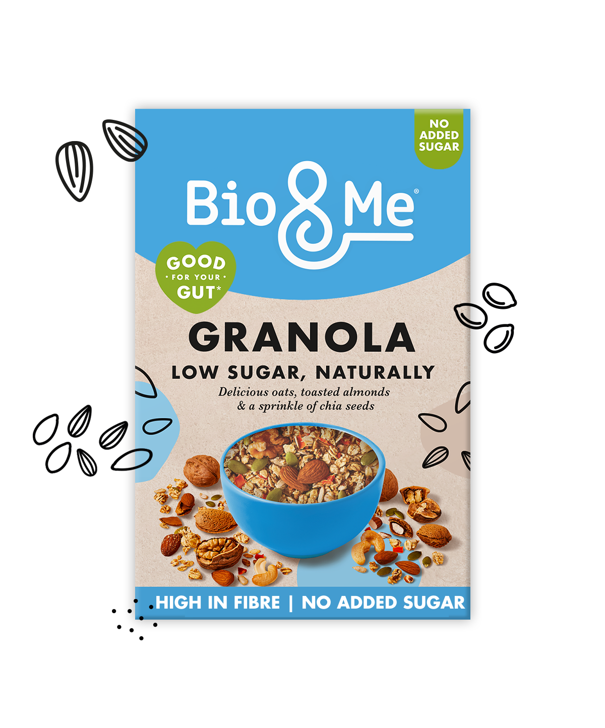 LOW SUGAR, NATURALLY GUT-LOVING GRANOLA (360g)