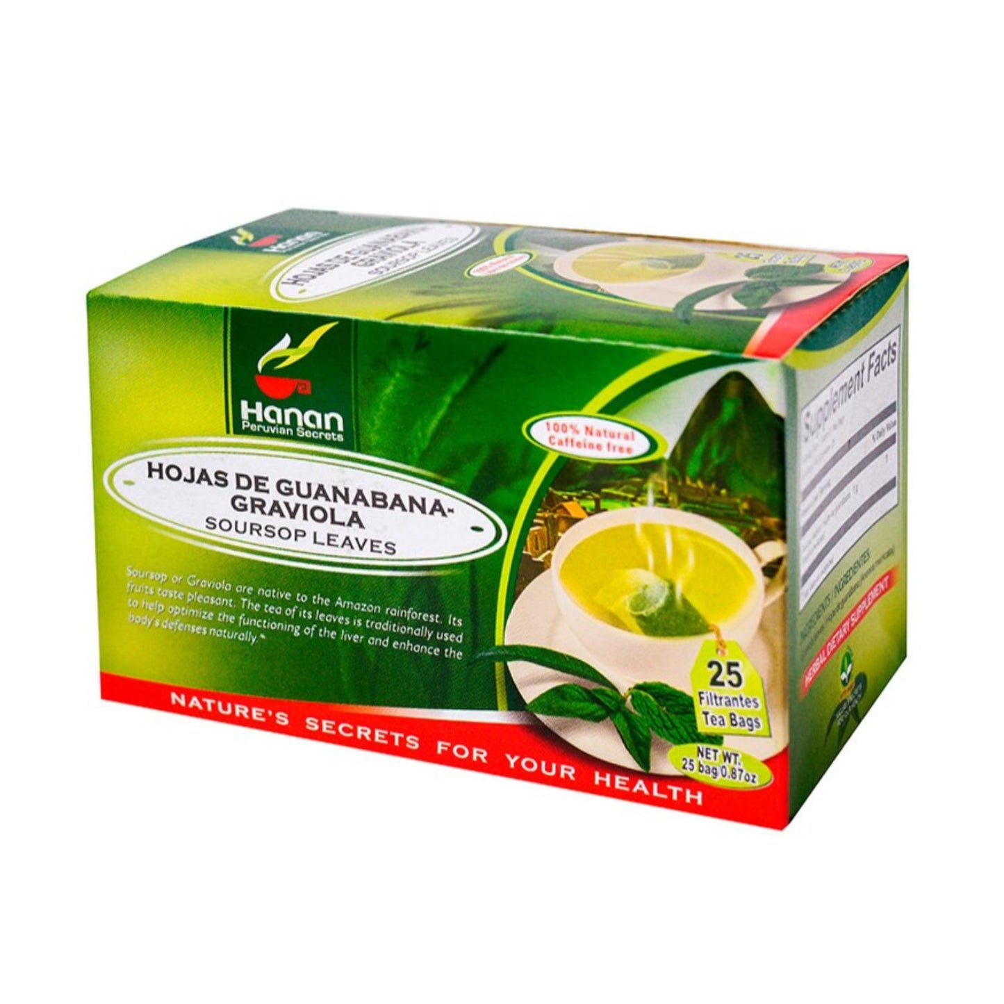 Soursop Leaves Herbal Tea | Hojas De Guanabana - Graviola | 25 Teabags