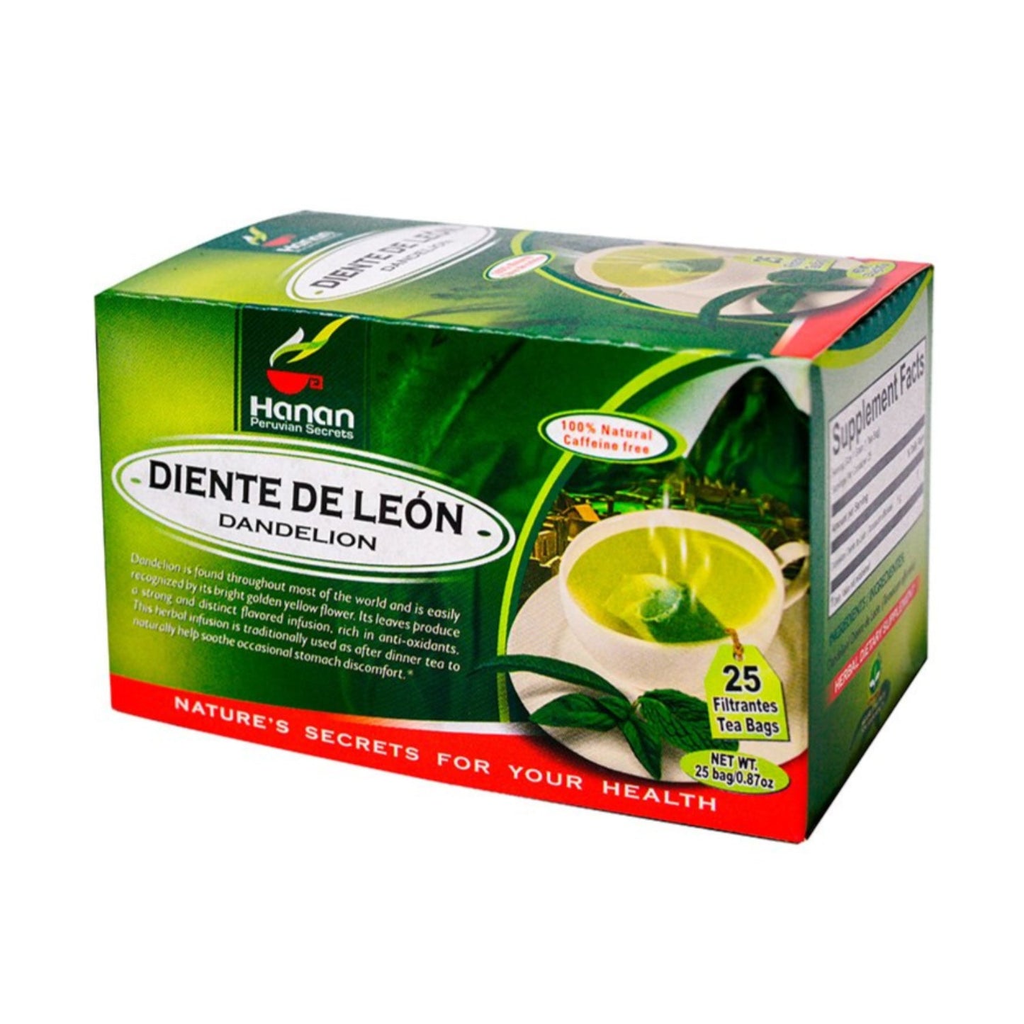 Dandelion Leaves Herbal Tea | Diente de Leon | 25 Teabags