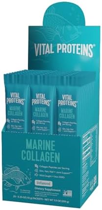 Vital Proteins Marine Collagen Peptides Powder Supplement for Skin Hair Nail Joint - Hydrolyzed Collagen - 12g per Serving - 7.8 oz Canister