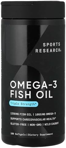 Sports Research Omega-3 Fish Oil, Triple Strength, 30 Softgels
