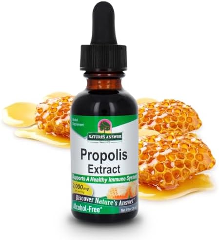 Nature's Answer Propolis Resin Extract 1 Fluid Ounce - Alcohol Free, Immune Support, Gluten Free, Made in USA, Natural Bee Product, Suitable for Everyone, Pure Herbal Extract