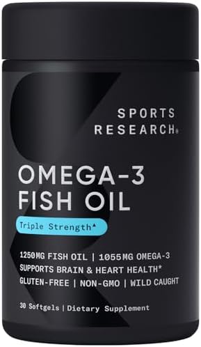 Sports Research Omega-3 Fish Oil, Triple Strength, 30 Softgels