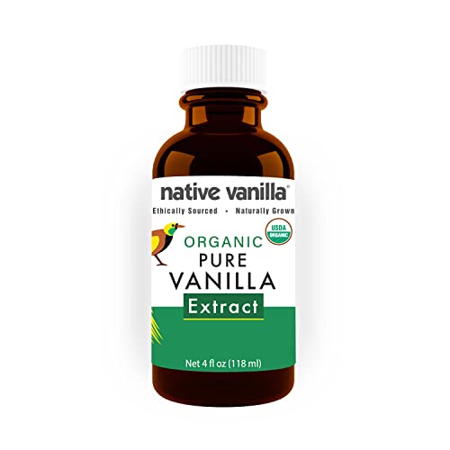Native Vanilla - Organic Vanilla Flavor Non Alcoholic - 4 Fl Oz - Perfect for Cooking and Baking, and Dessert Crafting
