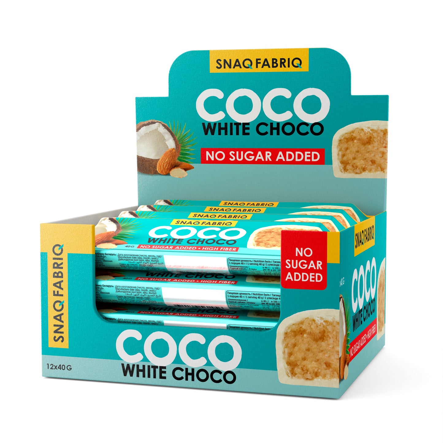 SNAQ FABRIQ Coconut Bars 40g 1 pcs