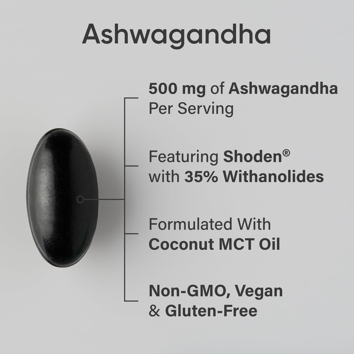 Sports Research® Ashwagandha Softgels with Coconut MCT Oil - Natural Ayurvedic Adaptogen Made with Shoden® Ashwa for Relaxation, Calm & Sleep Support - Gluten Free & Vegan Friendly - 120 Count