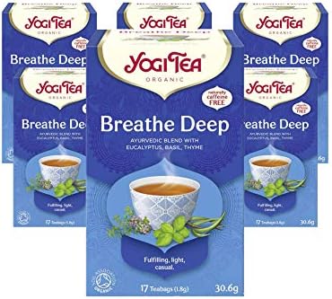 Yogi Tea, Throat Comfort, Organic Herbal Tea, Naturally Caffeine Free, Blend of Liquorice, Fennel and Thyme, 6 Packs x 17 Tea Bags (102 Teabags Total)