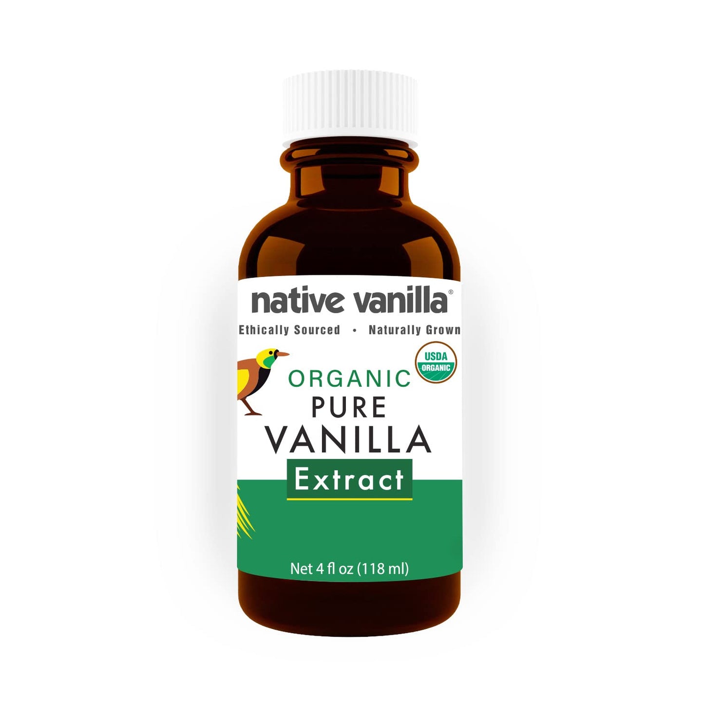 Native Vanilla - Organic Vanilla Flavor Non Alcoholic - 4 Fl Oz - Perfect for Cooking and Baking, and Dessert Crafting