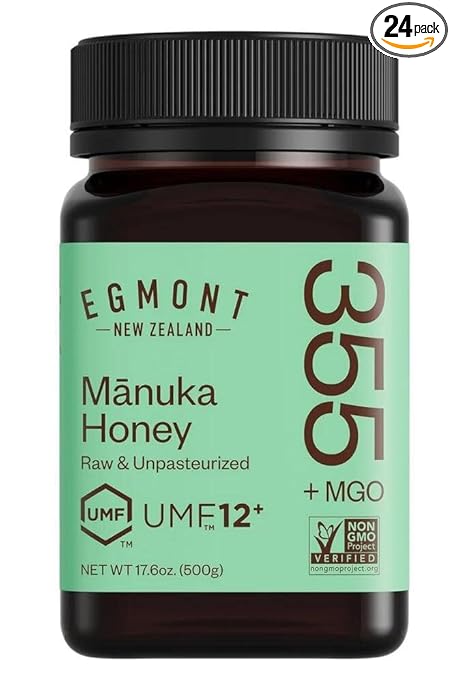 Egmont New Zealand Mānuka Honey UMF 12+ – Raw & Unpasteurized, Premium Authentic MGO Certified Honey 1 pack