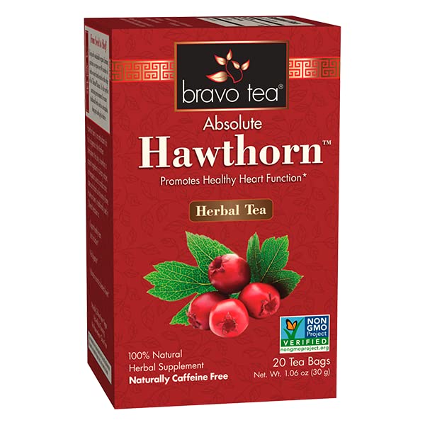 Bravo Tea Absolute Hawthorn Berry Herbal Tea Caffeine Free, 20 Tea Bags