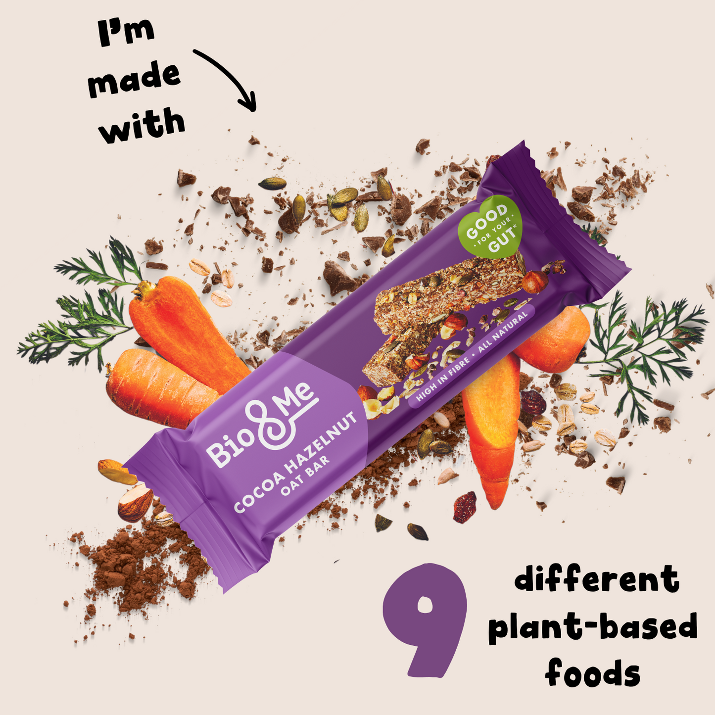 COCOA HAZELNUT FLAPJACK OAT BAR 38g