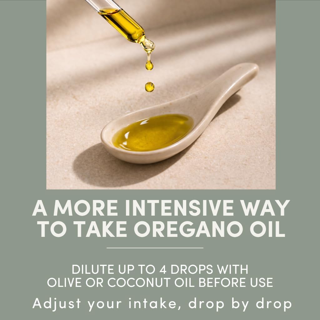 Wild Oregano Oil Organic - 100% Pure Undiluted Organic Wild Oregano Oil with 86-90% Carvacrol, Immune Support - Plant-Based, Herbal Supplement - Vegan, Non GMO, Gluten Free, 1fl.oz/30ml