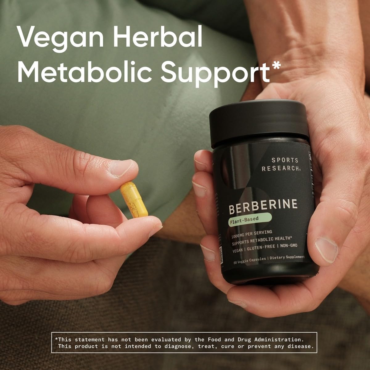 Sports Research Berberine Supplement with Coconut Oil - Herbal & Ayurvedic Metabolic Health Support - Berberine 500mg, 90 Softgels - Gluten-Free, Non-GMO Berberine Powder