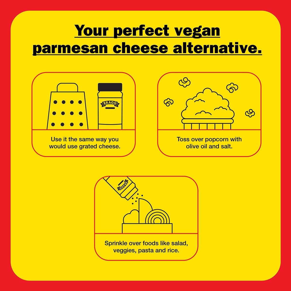 Bragg Premium Nutritional Yeast Seasoning - Vegan, Gluten Free – Good Source of Protein & Vitamins – Nutritious Savory Parmesan Cheese Substitute (Smoky BBQ, 3.0 Ounce (Pack of 1))