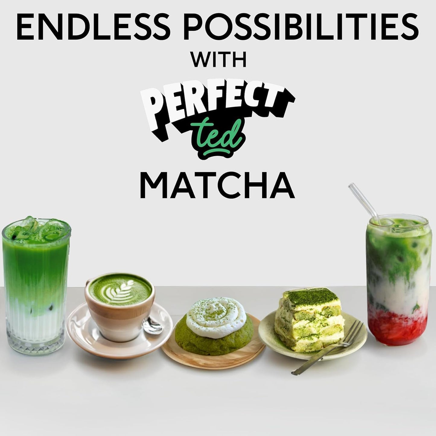 Perfect Ted Matcha | Summer Berry 75g | Ceremonial Grade Matcha Latte Powder | Japanese Matcha Tea Powder | Matcha Fuel (30 Servings)
