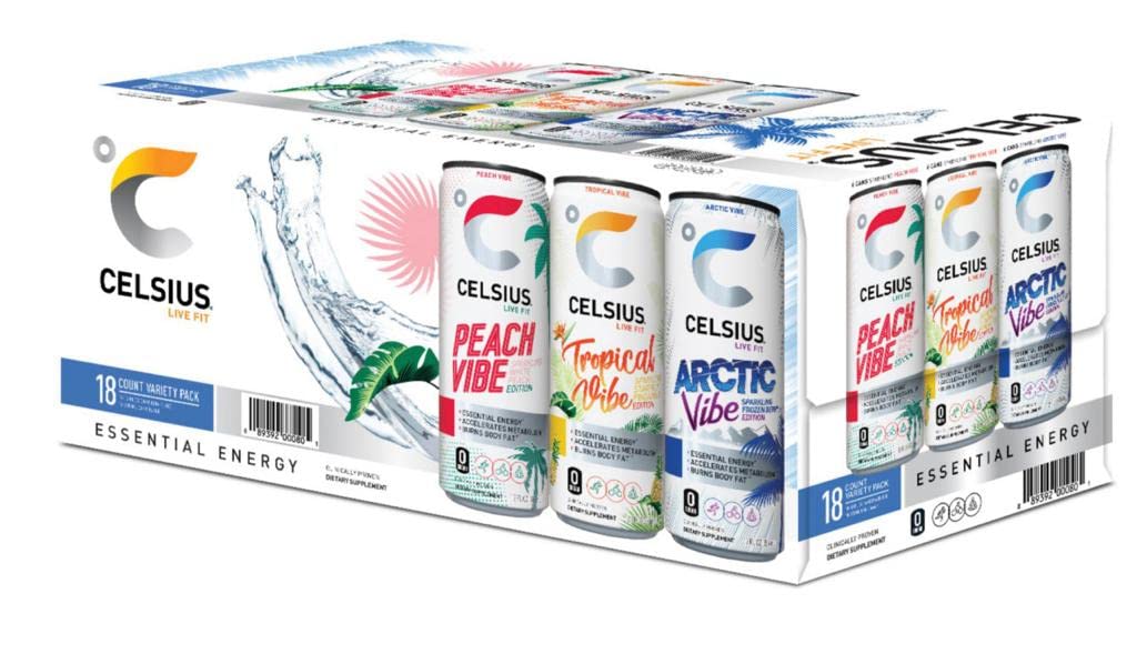 CELSIUS Sparkling Orange, Functional Essential Energy Drink 12 Fl Oz