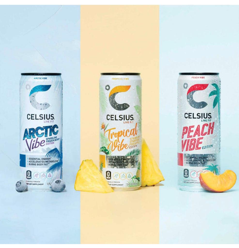 CELSIUS Sparkling Orange, Functional Essential Energy Drink 12 Fl Oz