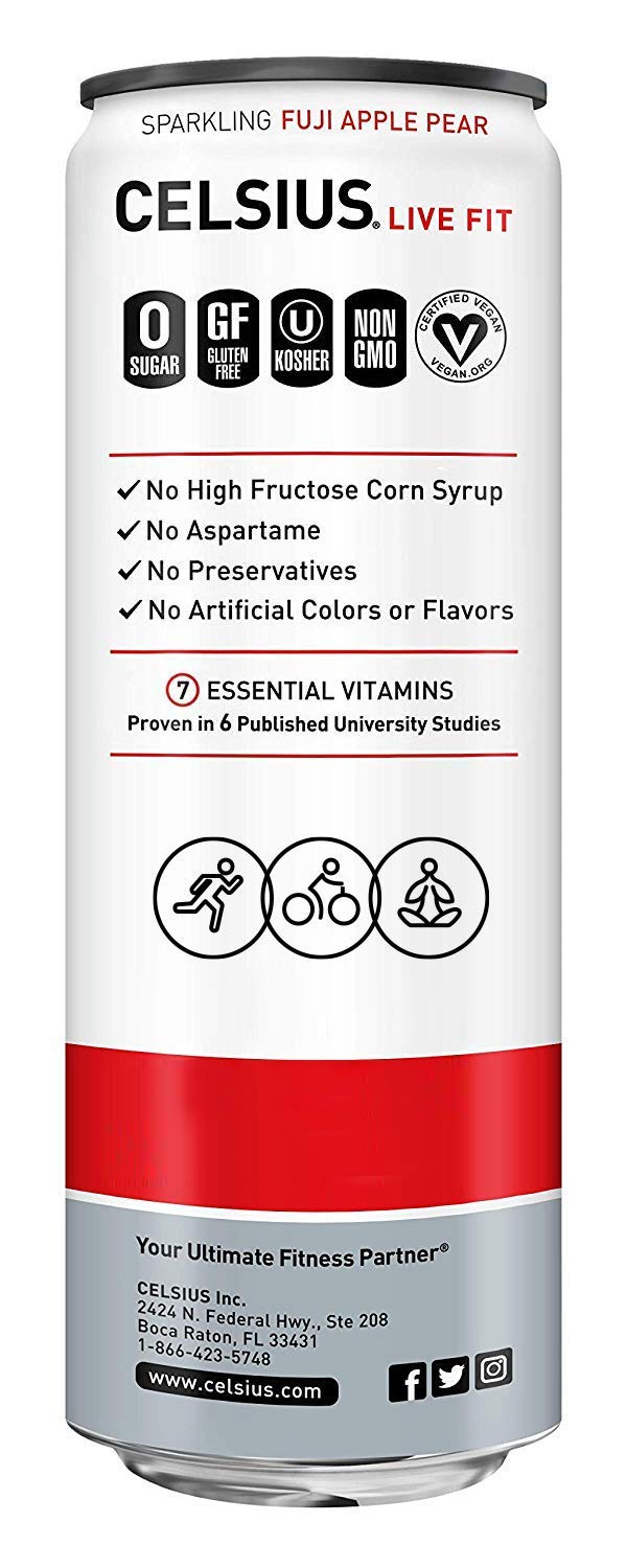 CELSIUS Sparkling Orange, Functional Essential Energy Drink 12 Fl Oz