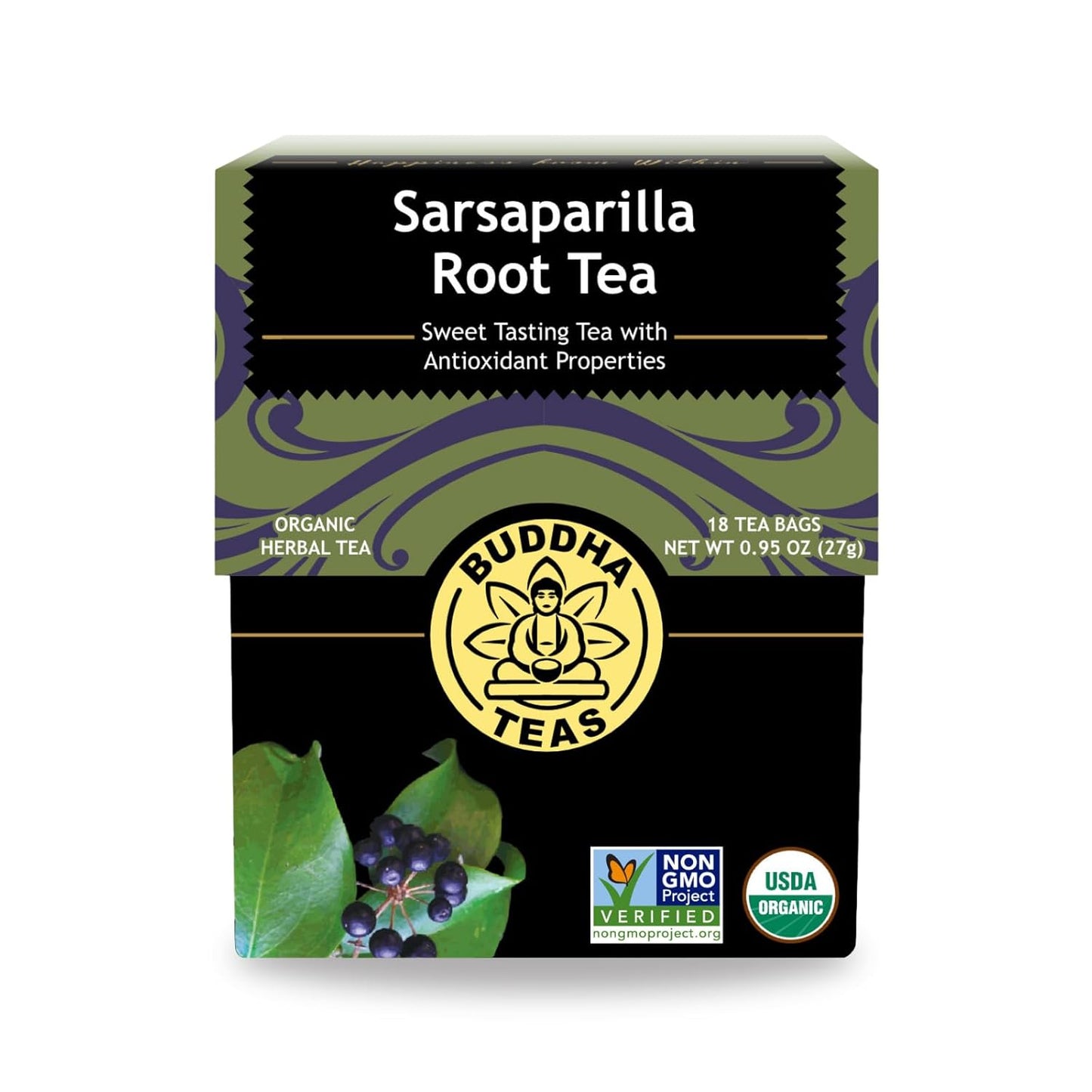 Buddha Teas Organic Dandelion Root Tea – 18 Bleach-Free Tea Bags – Caffeine-Free Tea with a Rich, Earthy Taste, Natural Source of Vitamins, Minerals, and Antioxidants, Kosher, GMO-Free