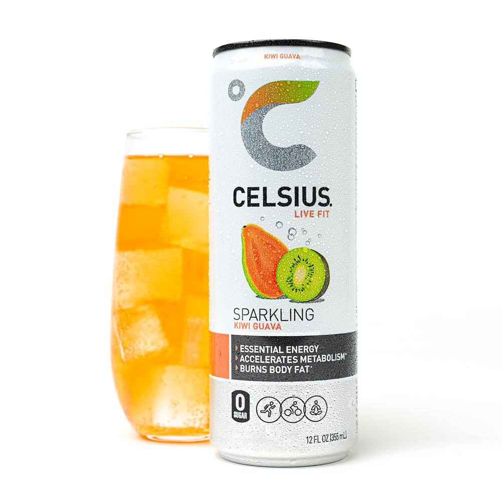 CELSIUS Sparkling Orange, Functional Essential Energy Drink 12 Fl Oz