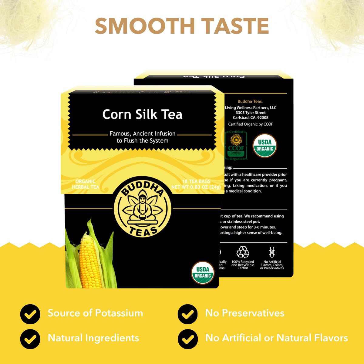 Buddha Teas Organic Dandelion Root Tea – 18 Bleach-Free Tea Bags – Caffeine-Free Tea with a Rich, Earthy Taste, Natural Source of Vitamins, Minerals, and Antioxidants, Kosher, GMO-Free