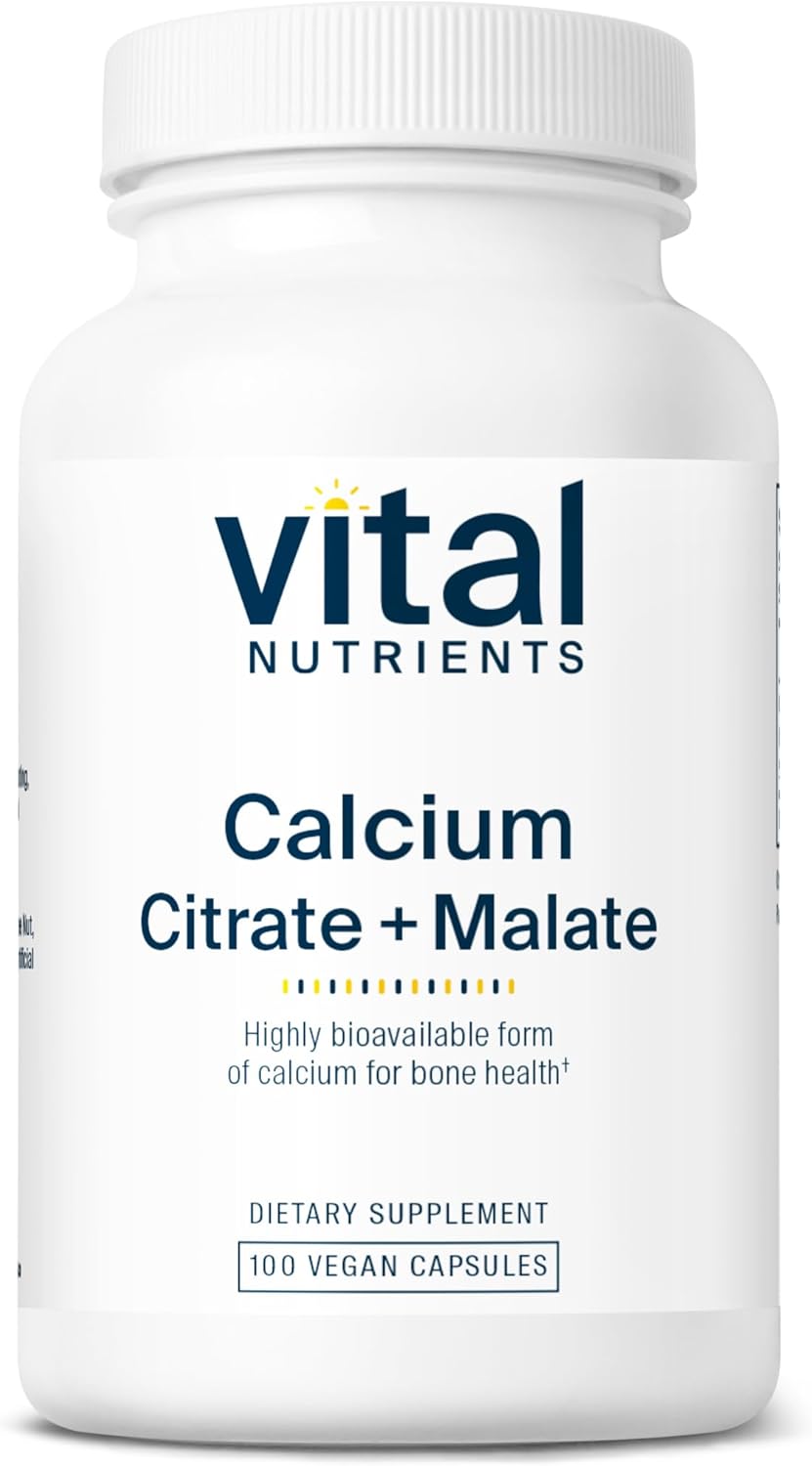Vital Nutrients Calcium Citrate and Malate Complex 150mg | Vegan Supplement | Support Bone Strength, Muscle and Cardiovascular Health* | Gluten, Dairy and Soy Free | 100 Capsules