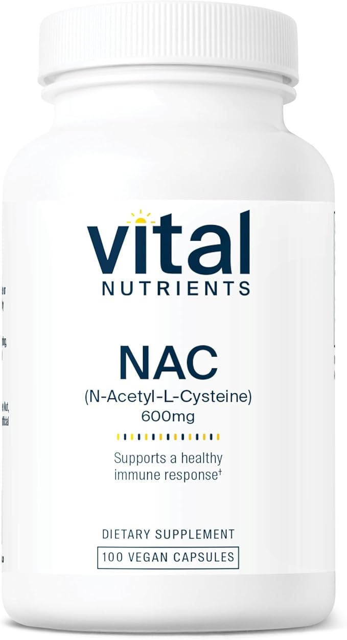 Vital Nutrients NAC (N-Acetyl Cysteine) 600 mg - Powerful Antioxidant that Supports Sinu