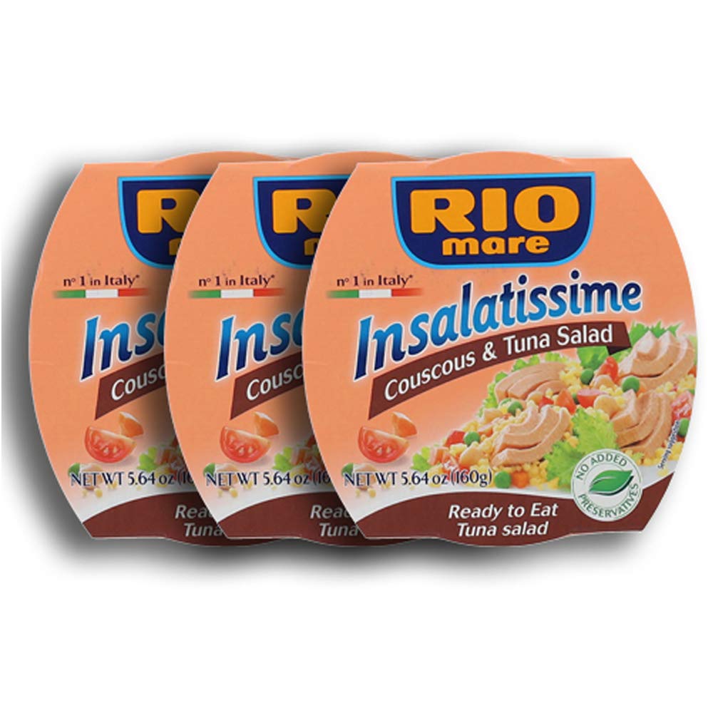Rio Mare Insalatissima Couscous & Tuna Salad Can (Pack Of 3), 16.8 Ounce Total