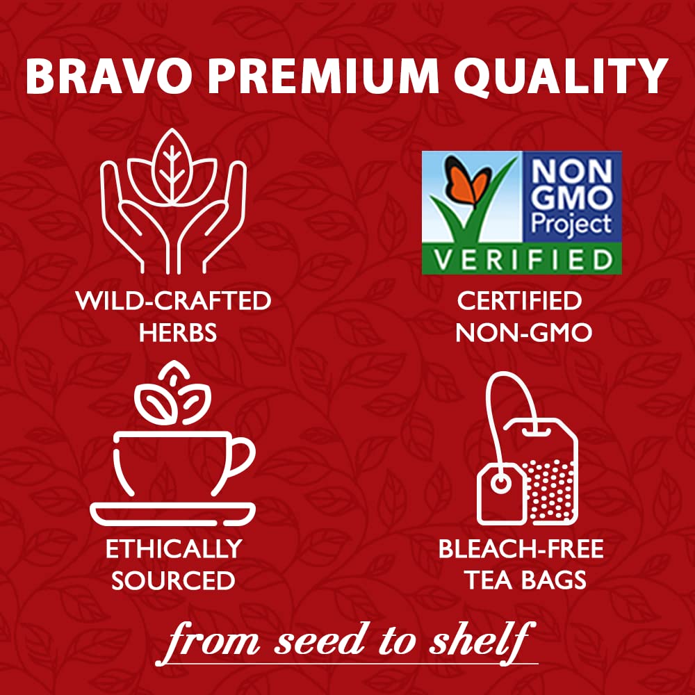 Bravo Tea Absolute Hawthorn Berry Herbal Tea Caffeine Free, 20 Tea Bags