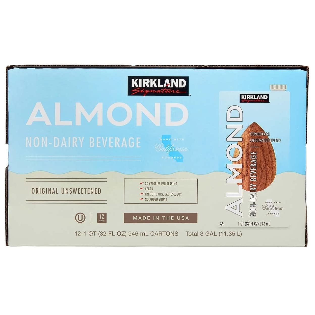 Kirkland Signature Almond Milk, 32 Fluid Ounce