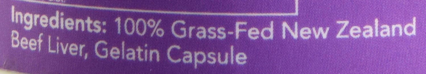 Vital Proteins Grass Fed Beef Liver Capsules, Desiccated Liver Supplement, 750mg Liver Pills, 120 Count