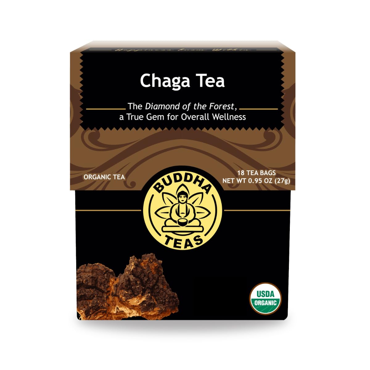 Buddha Teas Organic Dandelion Root Tea – 18 Bleach-Free Tea Bags – Caffeine-Free Tea with a Rich, Earthy Taste, Natural Source of Vitamins, Minerals, and Antioxidants, Kosher, GMO-Free