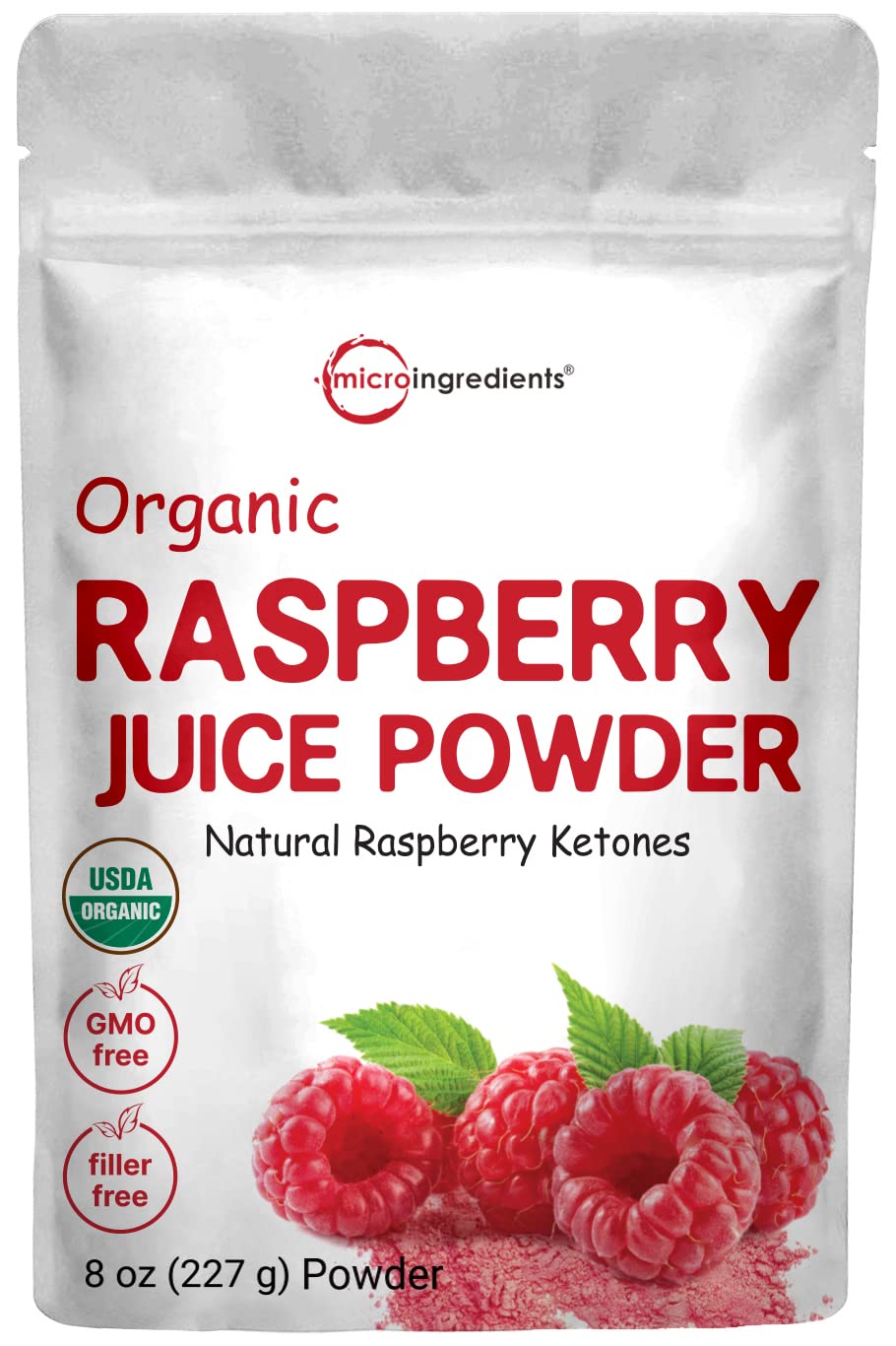 Organic Acerola Powder, 8oz | Natural Organic Vitamin C Superfood | No Sugar & Additives | Great Flavor for Drinks, Smoothie, & Beverages | Non-GMO & Vegan Friendly, Brazil Origin