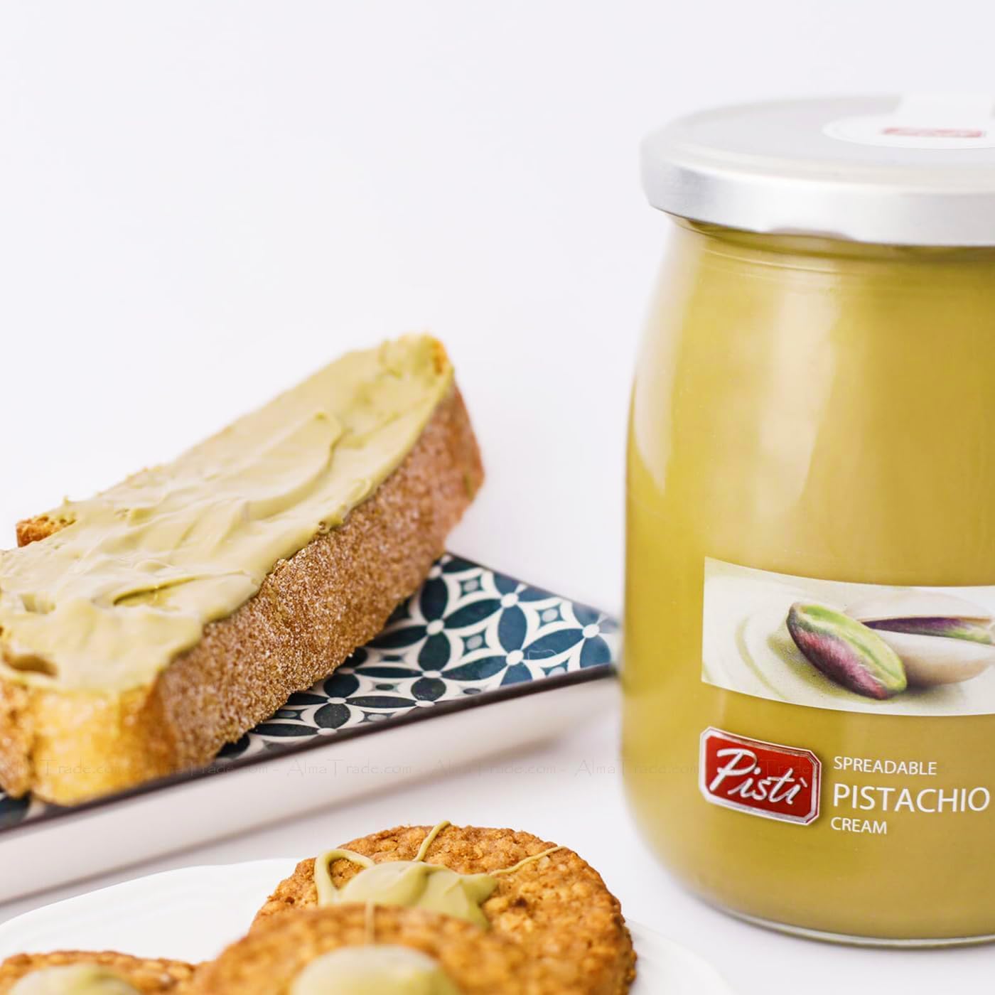Pisti Spreadable Pistachio Cream 600g | Irresistible Luxurious Pistachio Goodness | Creamy Indulgence for Desserts, Snacks & More | Made in Italy | Alpine Heights