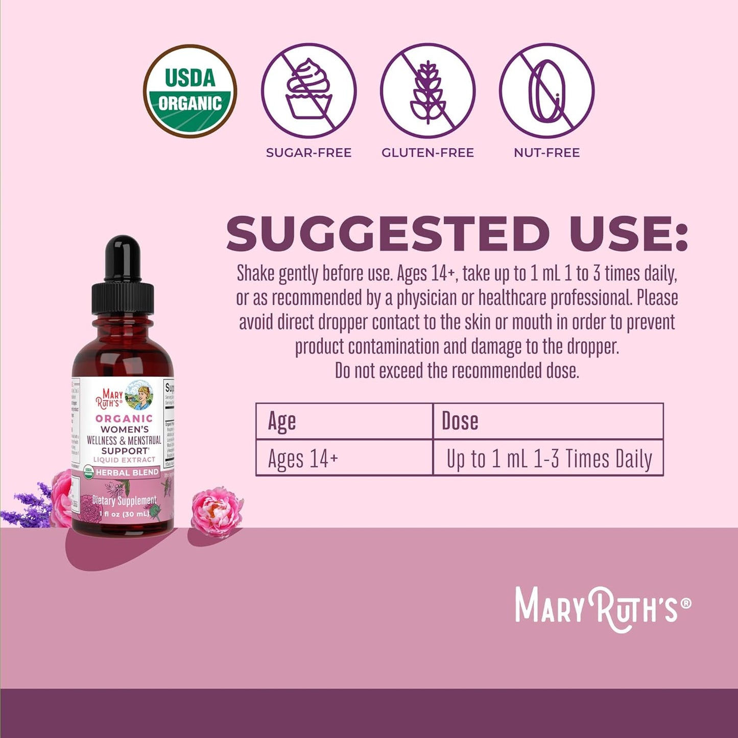 USDA Organic Ashwagandha Root Liquid Drops by MaryRuth's | Adaptogenic, Nervine, Neuroprotective | May Help Alleviate Stress & Regulate Homeostasis | Non-GMO, Vegan, 1oz