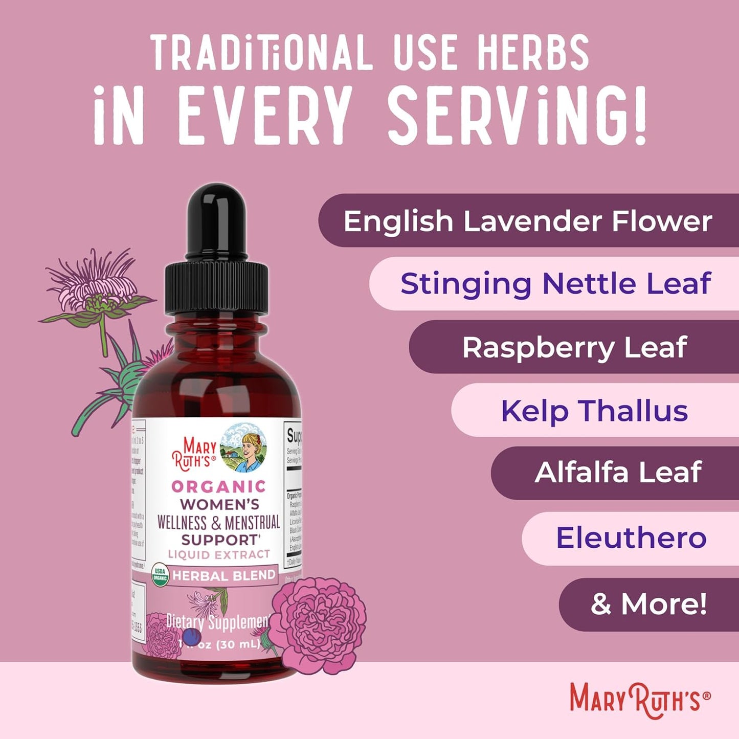 USDA Organic Ashwagandha Root Liquid Drops by MaryRuth's | Adaptogenic, Nervine, Neuroprotective | May Help Alleviate Stress & Regulate Homeostasis | Non-GMO, Vegan, 1oz