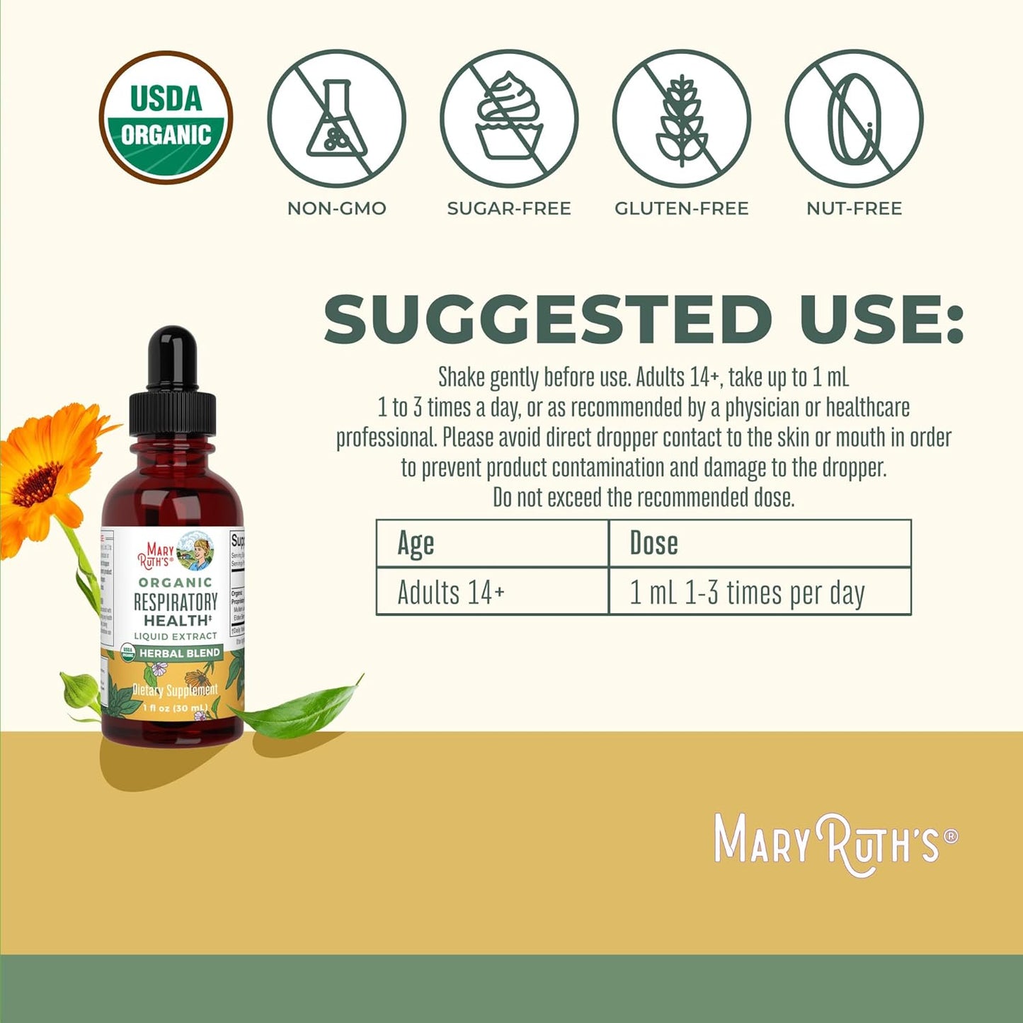 USDA Organic Ashwagandha Root Liquid Drops by MaryRuth's | Adaptogenic, Nervine, Neuroprotective | May Help Alleviate Stress & Regulate Homeostasis | Non-GMO, Vegan, 1oz