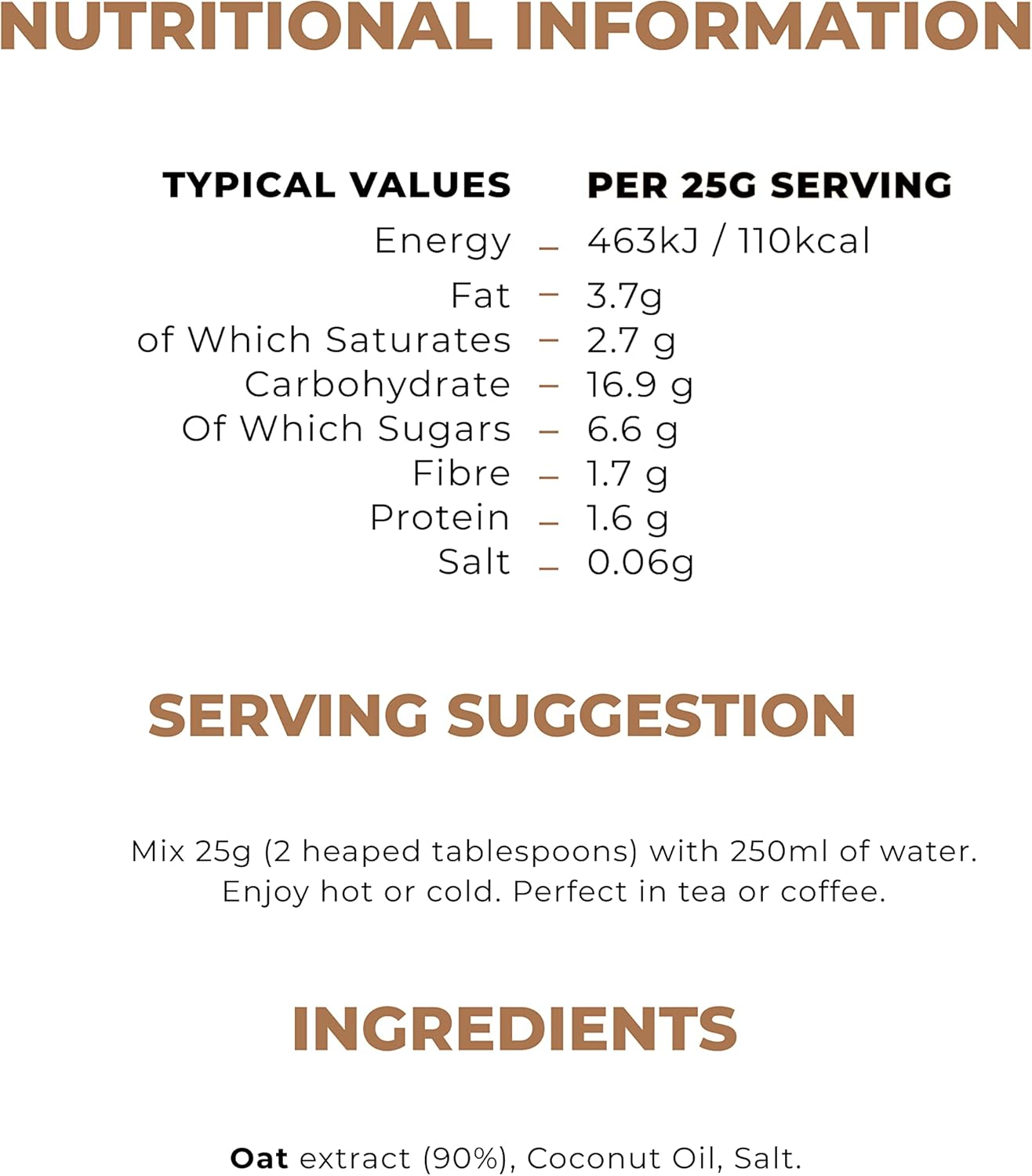 MIGHTY Oat Milk Powder, (375g Bag, Makes 4L of Oat M.lk), Vegan Coffee Creamer, Ideal for Camping, Travelling, Festivals