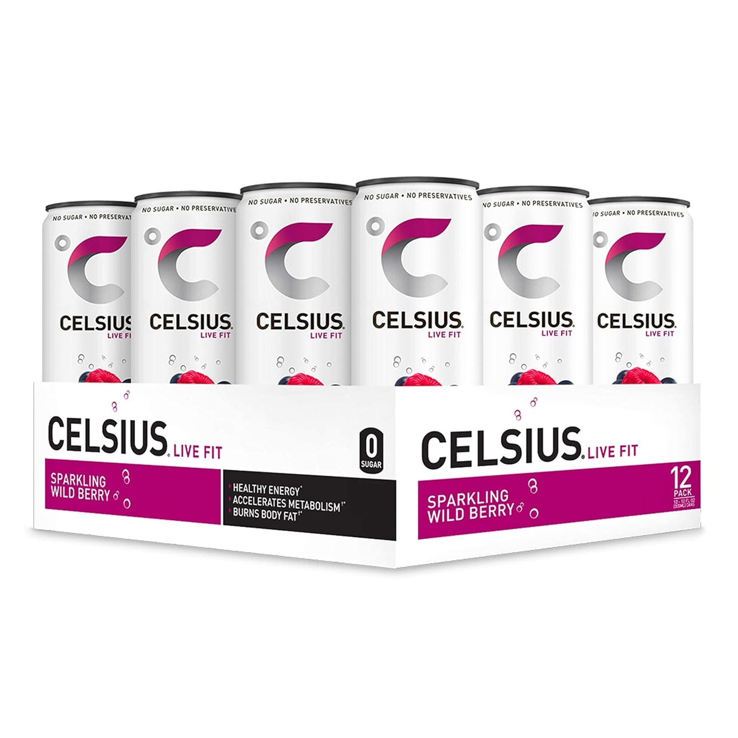 CELSIUS Sparkling Orange, Functional Essential Energy Drink 12 Fl Oz