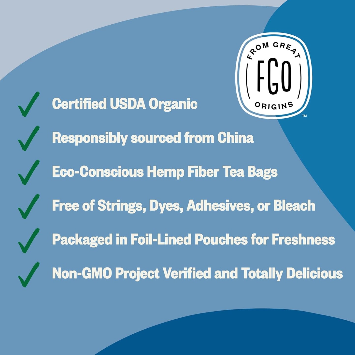 FGO Organic Nettle Leaf Tea, 100 Count, Eco-Conscious Tea Bags, Caffeine Free, Resealable Bag, Packaging May Vary (Pack of 1)