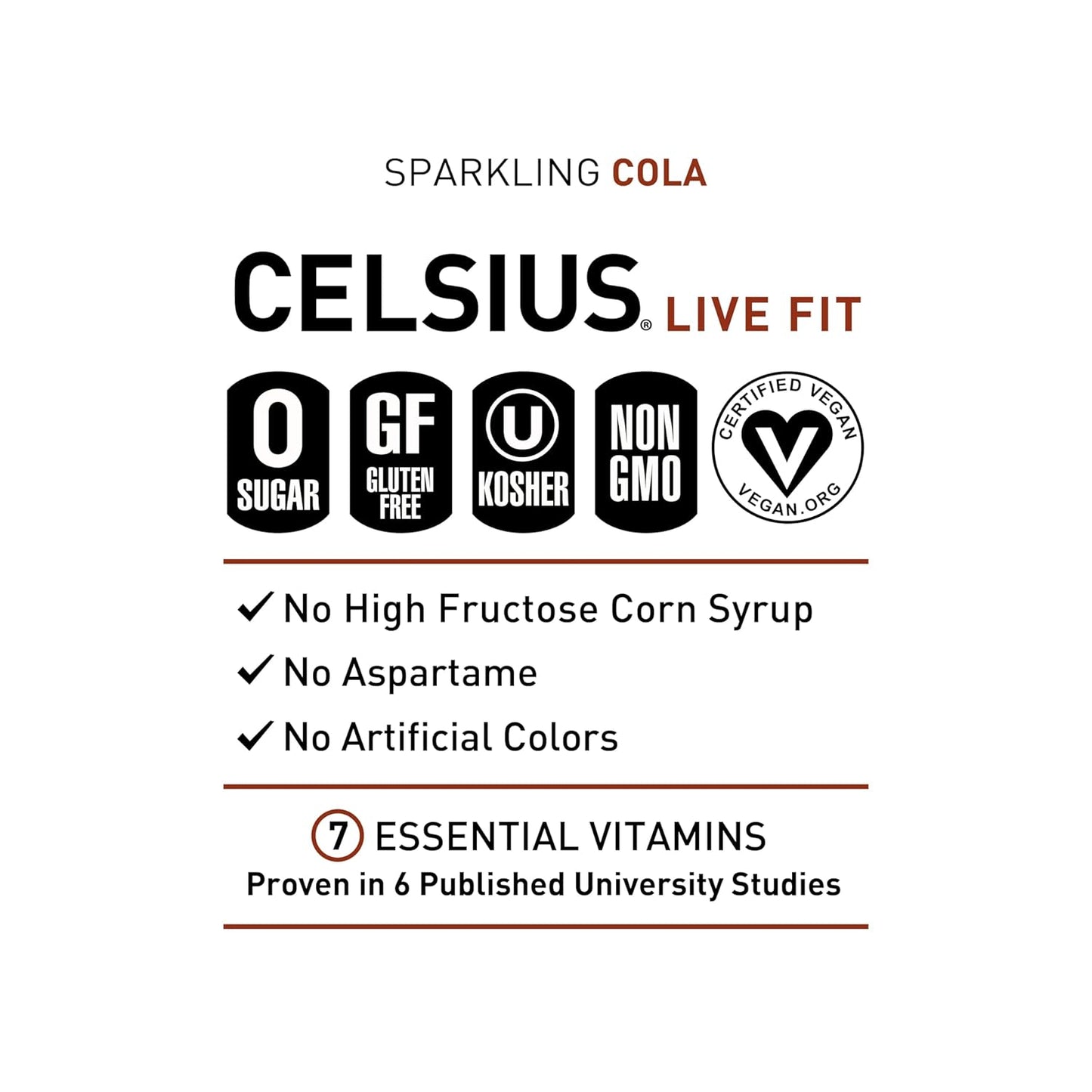 CELSIUS Sparkling Orange, Functional Essential Energy Drink 12 Fl Oz