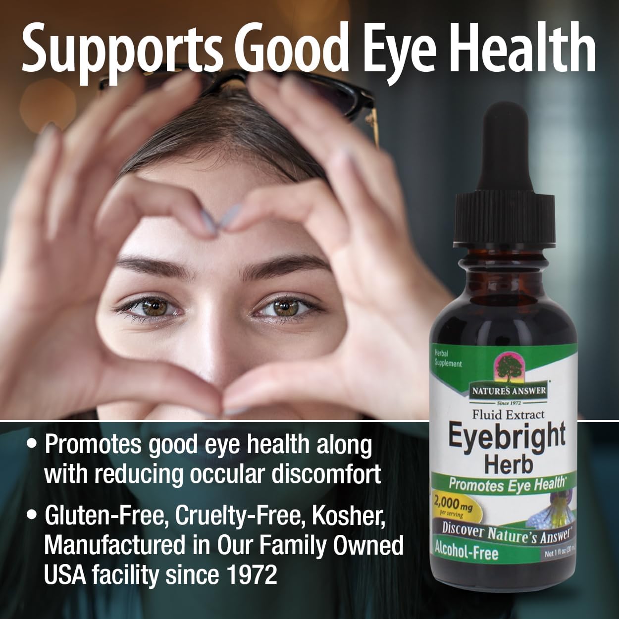 Nature's Answer Alcohol-Free Eyebright Herb, 1-Fluid Ounce