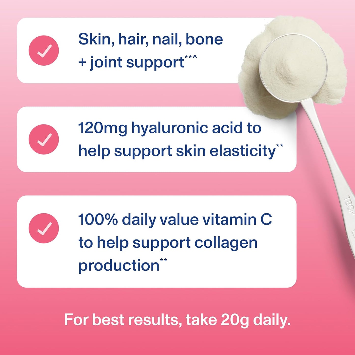 Vital Proteins Collagen Peptides Powder Advanced with Hyaluronic Acid & Vitamin C - 20oz Collagen Protein, Unflavored, 27 Servings