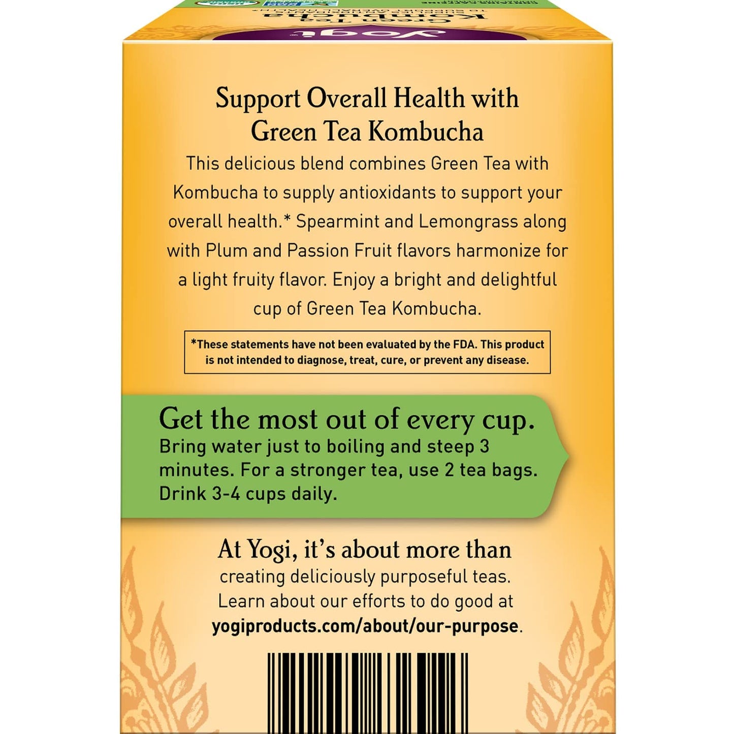 Yogi Tea Kombucha Green Tea 16 ea