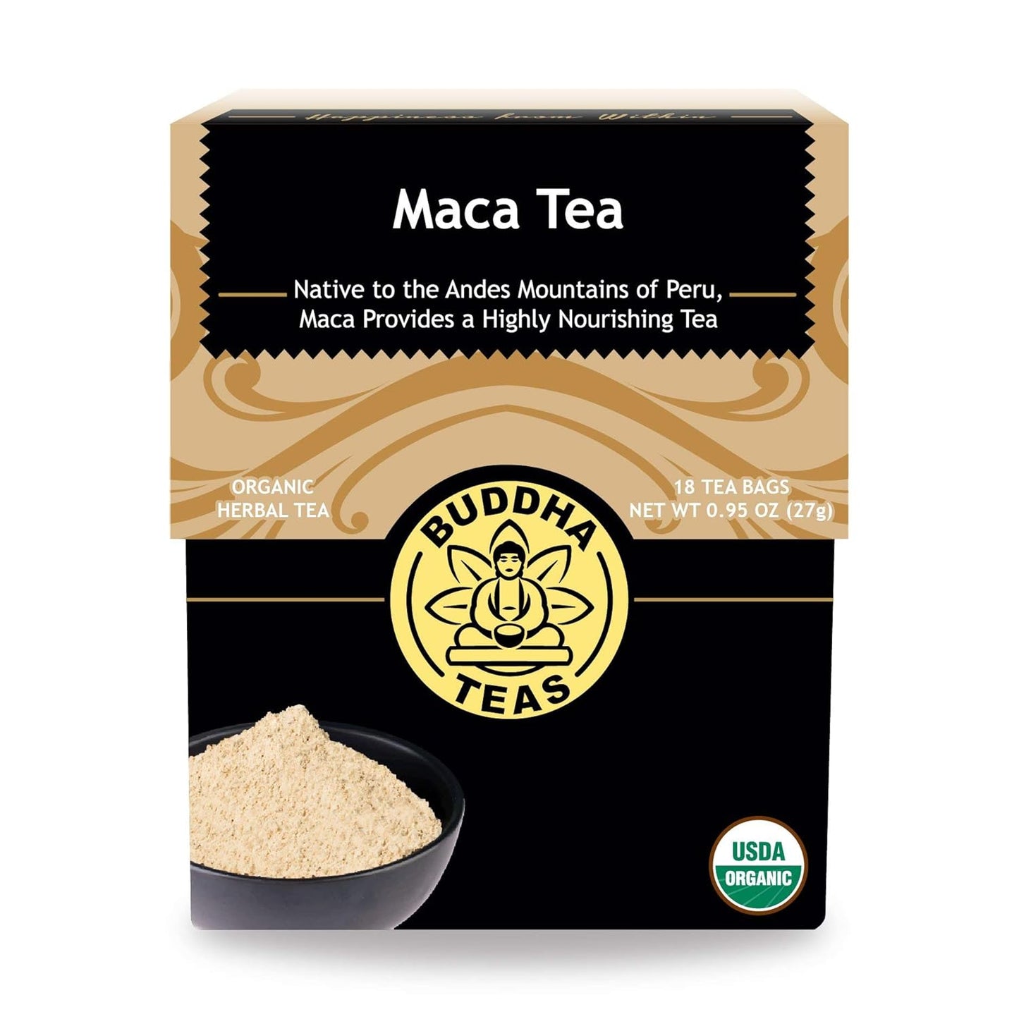 Buddha Teas Organic Dandelion Root Tea – 18 Bleach-Free Tea Bags – Caffeine-Free Tea with a Rich, Earthy Taste, Natural Source of Vitamins, Minerals, and Antioxidants, Kosher, GMO-Free