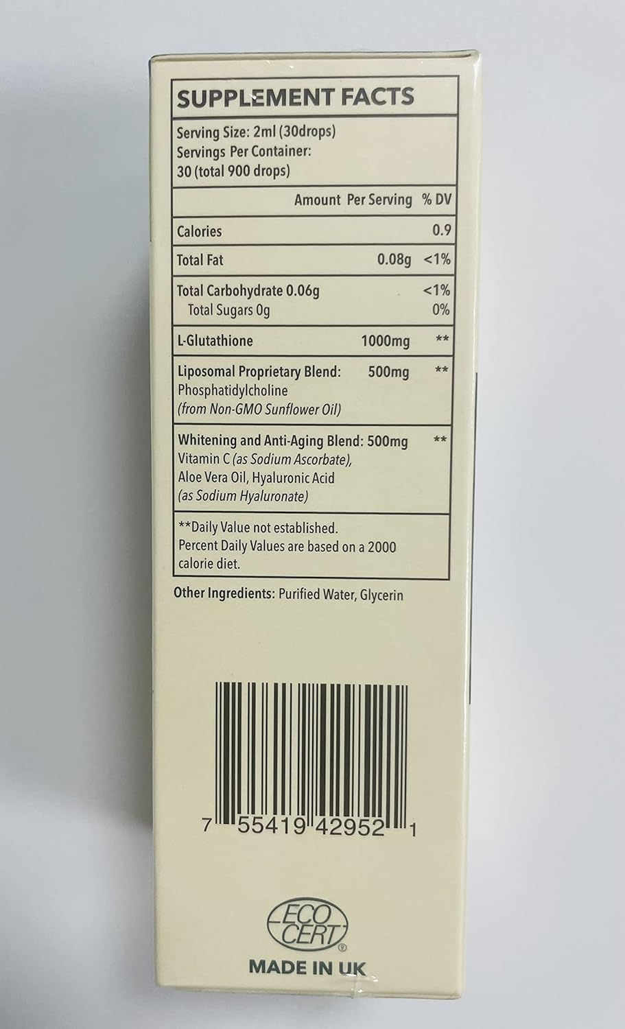 Liposomal Glutathione, Superior Absorption, Liquid Glutathione Supplement, Powerful Antioxidant, Liver Detox, Immune Enhancer, Soy-Free, Non-GMO, Vegan & Gluten Fre, 4 fl.oz,1500 mg