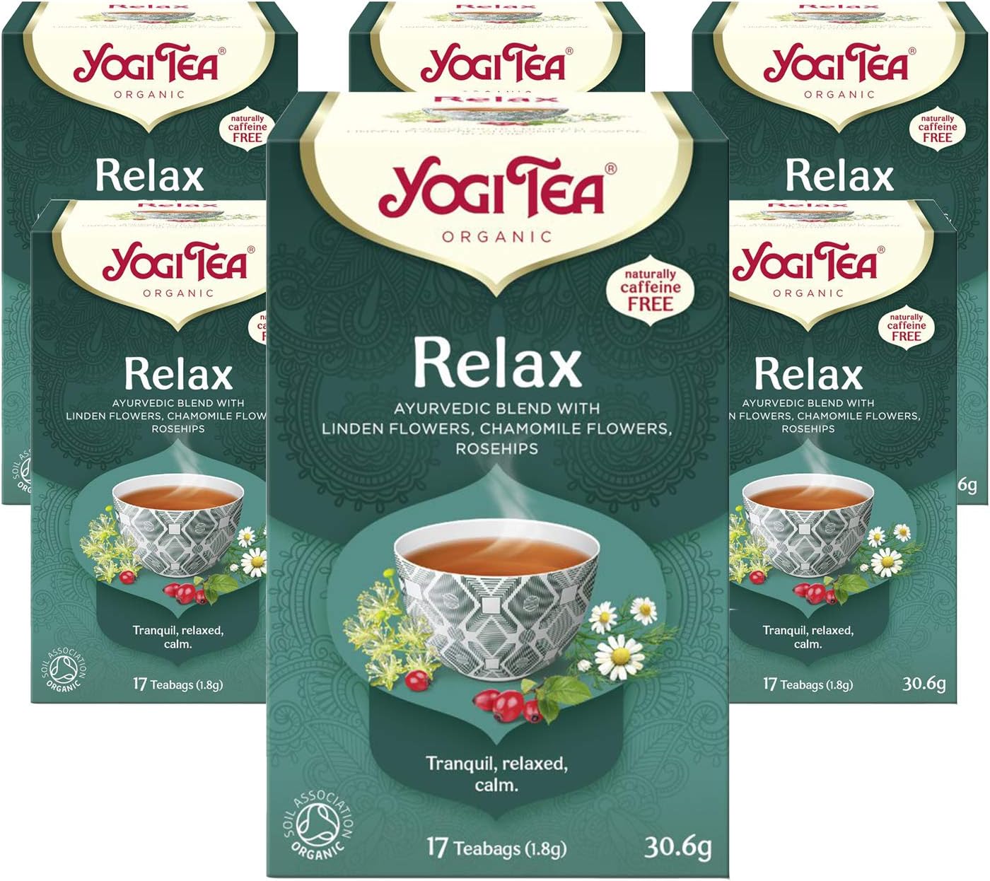 Yogi Tea, Throat Comfort, Organic Herbal Tea, Naturally Caffeine Free, Blend of Liquorice, Fennel and Thyme, 6 Packs x 17 Tea Bags (102 Teabags Total)