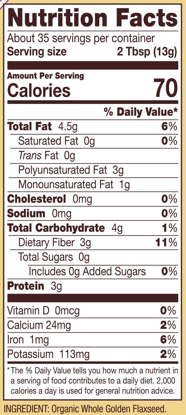 Bob's Red Mill Organic Golden Flaxseed Meal, 16oz (Pack of 1) - Non GMO, Vegan, Paleo Friendly, Keto Friendly, Kosher