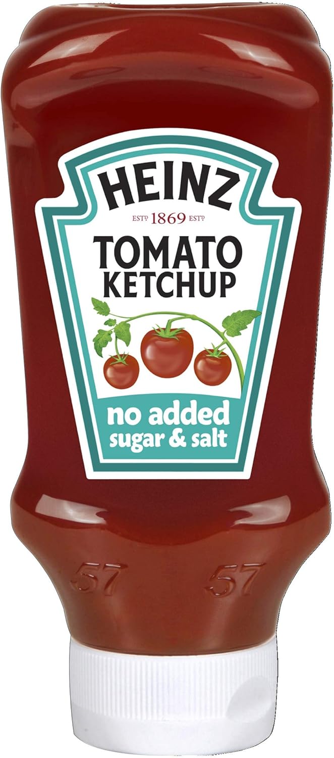 Heinz No Added Sugar & Salt Tomato Ketchup, 425 g