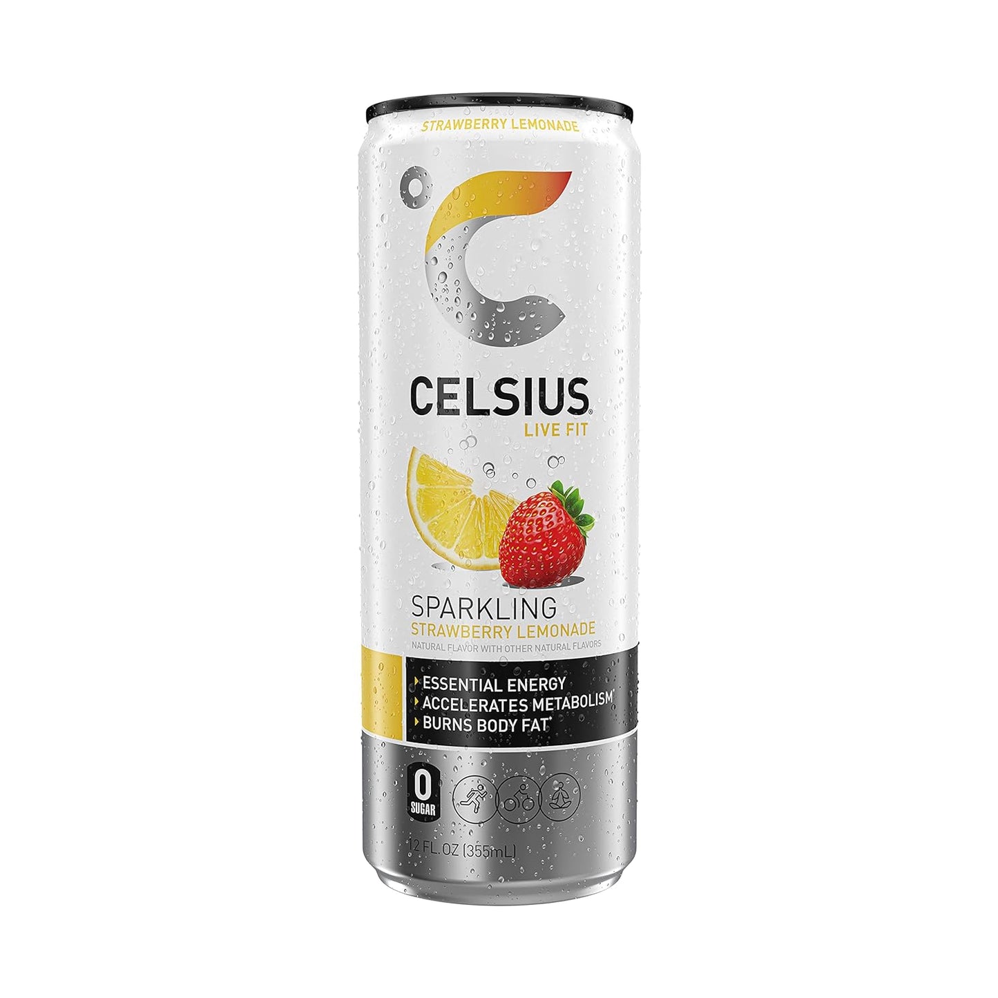 CELSIUS Sparkling Orange, Functional Essential Energy Drink 12 Fl Oz